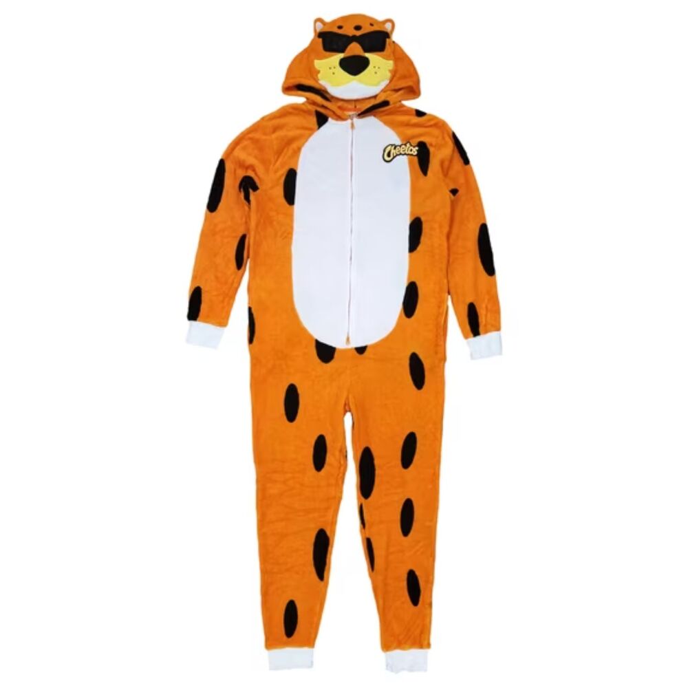 Cheetos Men's Chester Cheetah Fleece Costume Union Suit Size XL Halloween Party